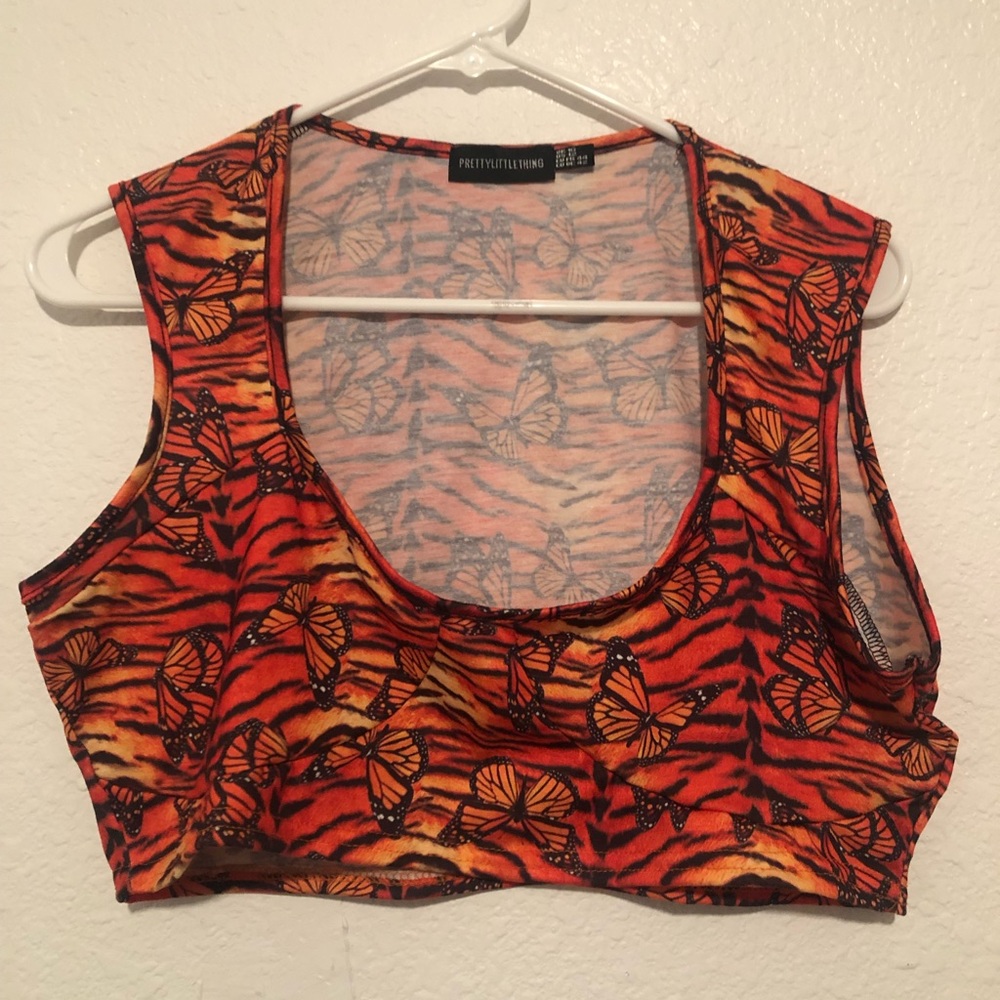 Pretty Little Thing - Butterfly Crop Top